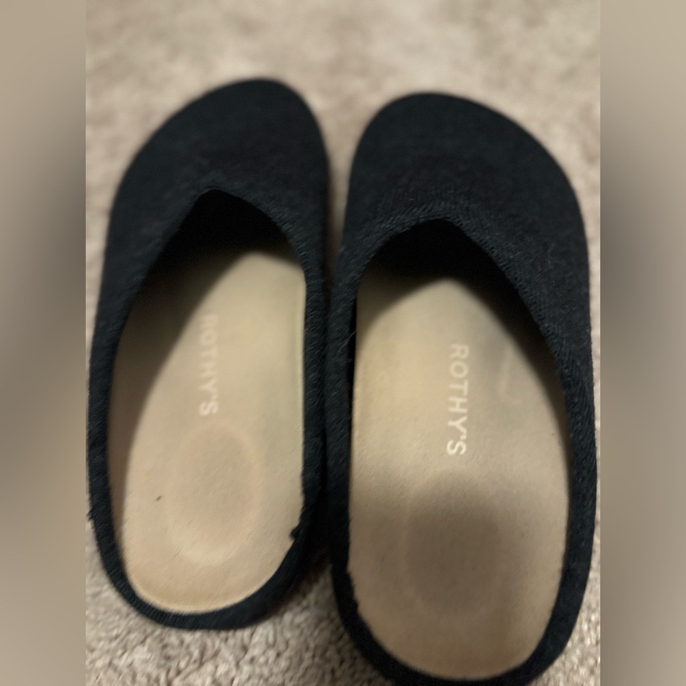 Rothy black clogs size 9